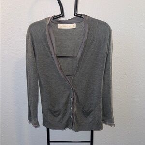 Zara Knit Lightweight Gray Cardigan